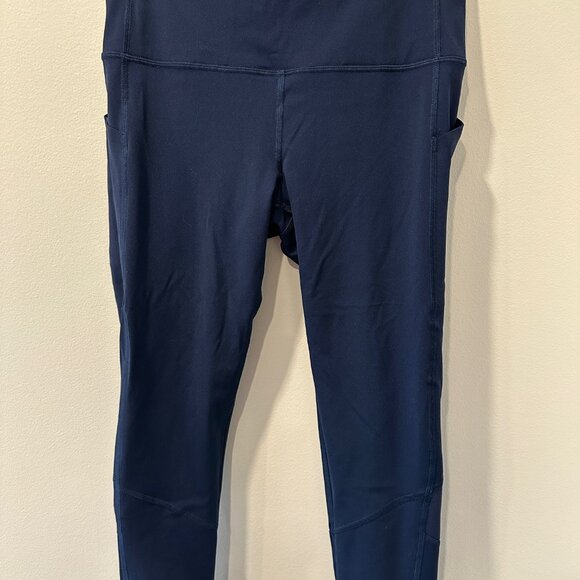 Lululemon Cropped Training Leggings Size 8 Navy - Picture 2 of 3
